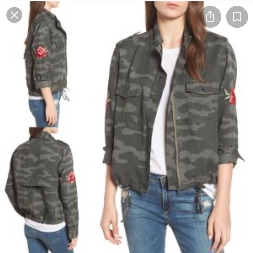 Rails Camouflage Jacket with Rose Accents